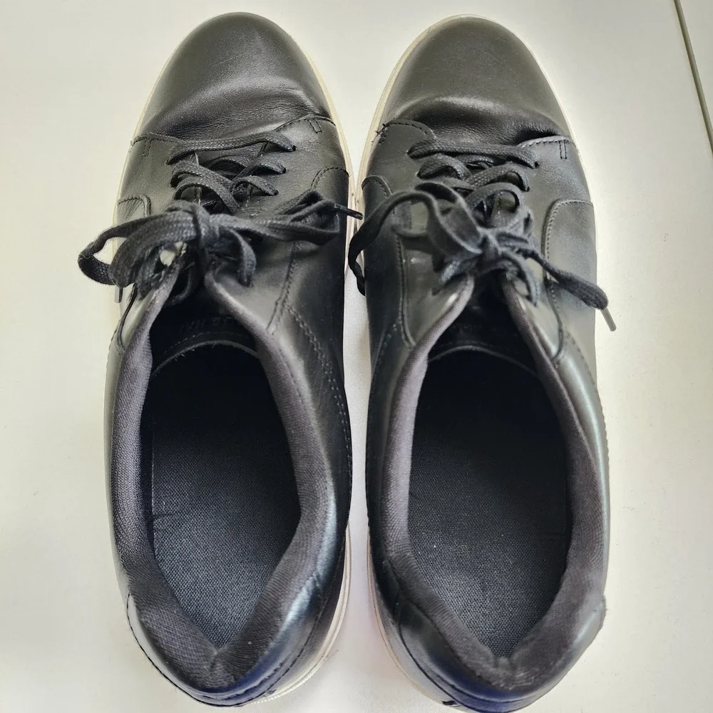 Cole Haan Mens Grand Series Jensen Sneaker Size 12 Black Leather Low Top Lace Up